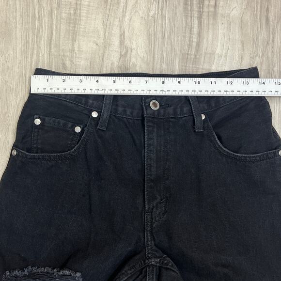 Levi's Womens Silvertab '94 Baggy Jeans Size 26 Black Distressed Straight Leg - Picture 4 of 14